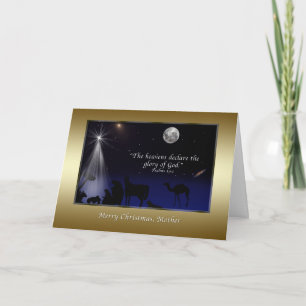 Christmas, Mother, Nativity, Religious Feestdagen Kaart
