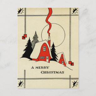 Christmas Mountain House Briefkaart