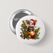 Christmas Mouse Button (Voorkant /achterkant)