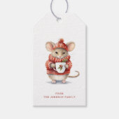 Christmas Mouse Gift Labels Cadeaulabel (Voorkant)