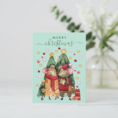 Christmas Mouse Holiday Briefkaart (Staand voorkant)
