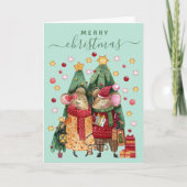 Christmas Mouse Holiday Greeting Kaart (Voorkant)