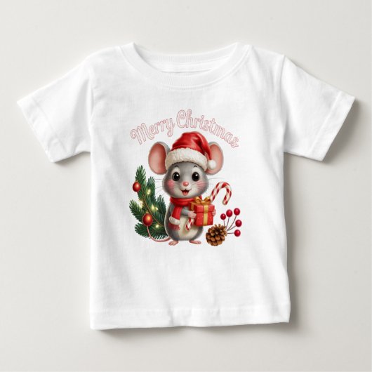 Christmas Mouse T Shirt (Voorkant)