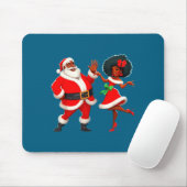 Christmas Mr Santa Mrs Claus Dancing African Ameri Muismat (Met muis)