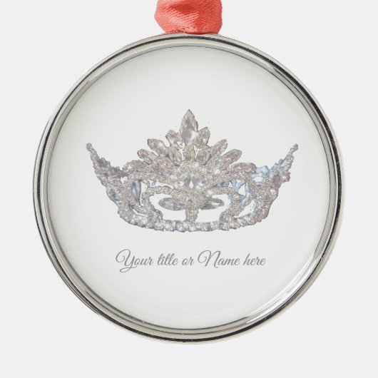 Christmas Mrs. America-like Crown Glass Ornament (Voorkant)