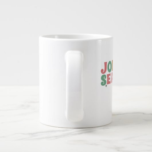 Christmas  Mug – Festive Evergreen Holiday Coc Extra Grote Beker (Achterkant)