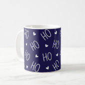 Christmas Mug | Ho Ho Ho Santa Heart Minimalist (Devant gauche)