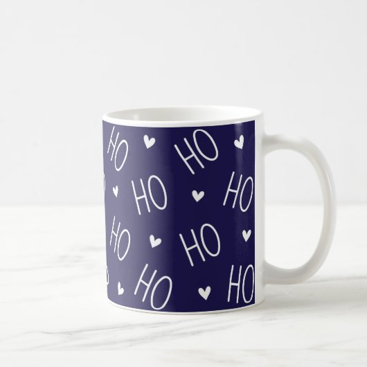 Christmas Mug | Ho Ho Ho Santa Heart Minimalist (Droite)