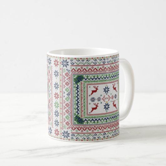 Christmas mug in the pattern of the ugly Nordic  (Devant droit)