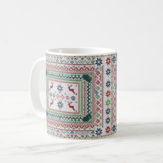 Christmas mug in the pattern of the ugly Nordic  (Devant gauche)