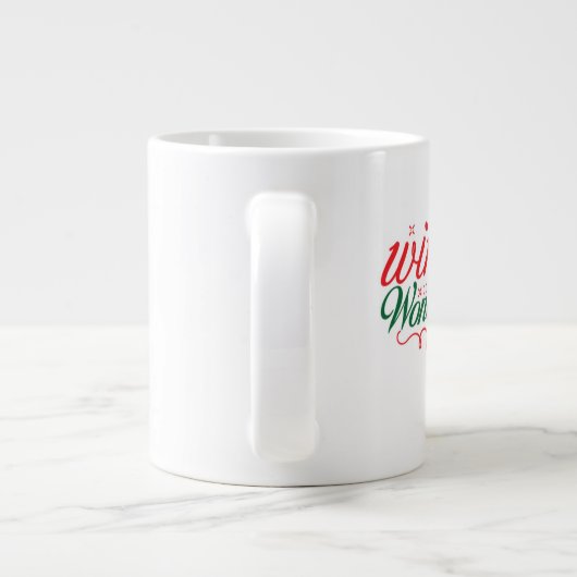 Christmas Mug – Warm Holiday Cocoa & Coffee Cup Extra Grote Beker (Achterkant)
