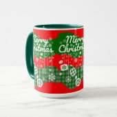 Christmas Mug – White Ornaments & Merry Christmas (Devant gauche)