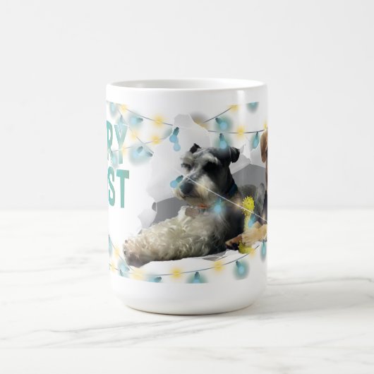 Christmas Mug with Decorative Lights (Centre)