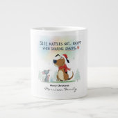 Christmas Mugs Cartoon illustration funny Extra Grote Beker (Voorkant)