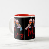 Christmas mugs tweekleurige koffiemok (Voorkant links)