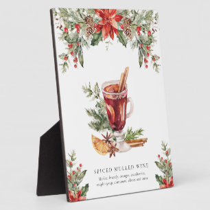 Christmas Mulled Wine Bar Signature Drink Sign Fotoplaat