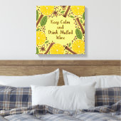 Christmas mulled wine spicy yellow canvas afdruk (Insitu (Slaapkamer))