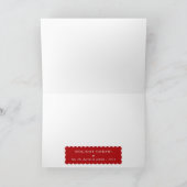 CHRISTMAS MULTI PHOTO modern gift red ribbon bow Bedankkaart (Binnen)