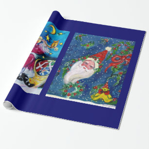 CHRISTMAS NACHT/SANTA CLAUS VIOLIN SPELEN CADEAUPAPIER