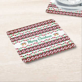 Christmas Napkins Vierkante Kartonnen Onderzetter
