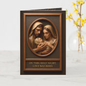 Christmas Nativity Folded Greeting Card Kaart (Gele Bloem)