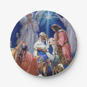 CHRISTMAS NATIVITY PAPIER BORDEN PAPIEREN BORDJE
