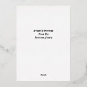 Christmas Nativity Retro Medieval Woodcut Folie Feestdagenkaart (Achterkant)