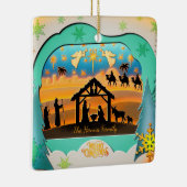 Christmas Nativity Scene 3D | Religious Holiday  Keramisch Ornament (Rechts)