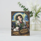 Christmas Nativity Virgin Mary Jesus Art Briefkaar Feestdagenkaart (Staand voorkant)