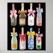 Christmas New Year Champagne Gl Coquette Bot-tle M Poster (Voorkant)