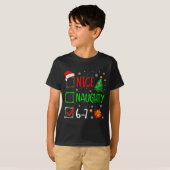 Christmas Nice Naughty 67 Brainrot Funny 6-7 Meme T-shirt (Voorkant volledig)