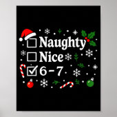 Christmas Nice Naughty 67 Funny 6-7 Meme Slang Poster (Voorkant)