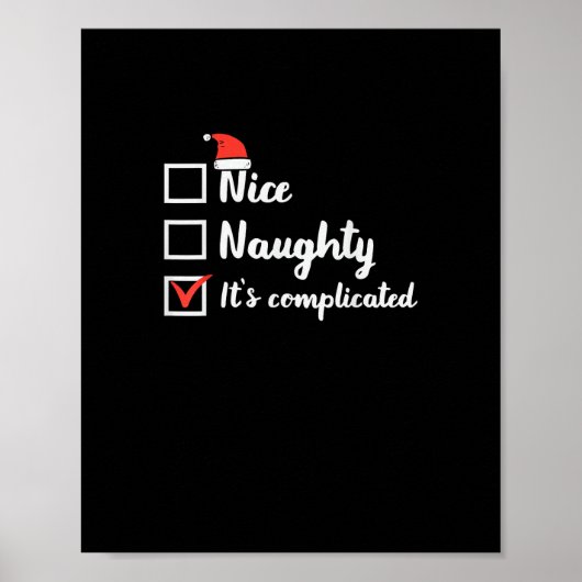 Christmas Nice Naughty Its Complicated Poster (Voorkant)
