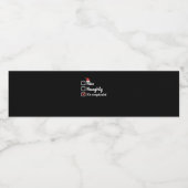 Christmas Nice Naughty Its Complicated Waterfles Etiket (Enkel label)