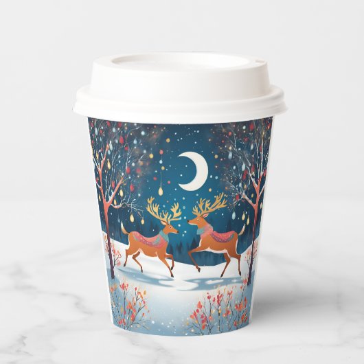 Christmas Night Papieren Bekers (Voorkant)