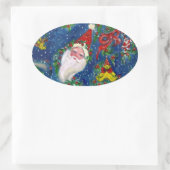 CHRISTMAS NIGHT / SANTA CLAUS OVALE STICKER (Tas)