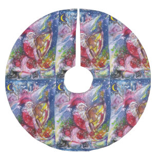 CHRISTMAS NIGHT/SANTA CLAUS PLAYING HARP KERSTBOOM ROK
