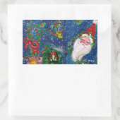CHRISTMAS NIGHT / SANTA RECHTHOEKIGE STICKER (Tas)