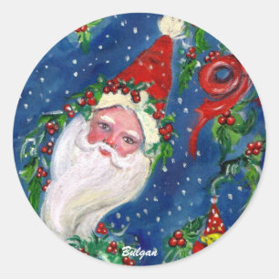 CHRISTMAS NIGHT / SANTA RONDE STICKER