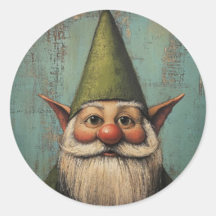 Christmas Nisse - Traditionele Scandinavische vaka Ronde Sticker