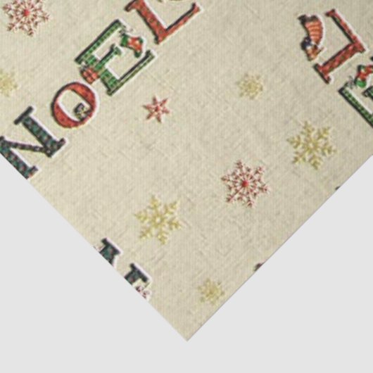 Christmas Noel patroon tissue papier (Detail)