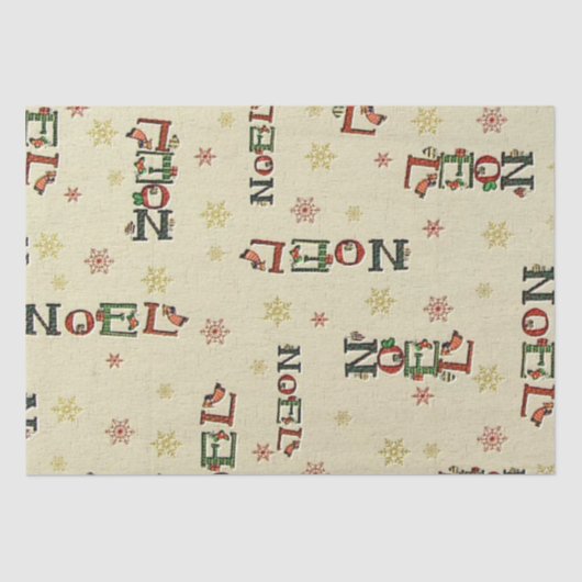Christmas Noel patroon tissue papier (Voorkant)