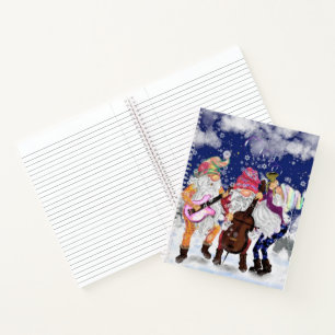 Christmas Notitieboek Happy Gnomes Music Band