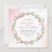 Christmas Nutcracker Ballet Pink watercoInvitation Kaart (Voorkant)