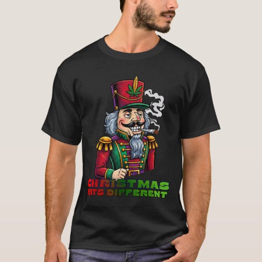 Christmas Nutcracker Christmas Hits Different  T-shirt (Voorkant)