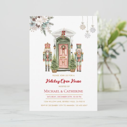 Christmas Nutcracker Holiday Open House Invitation (Debout devant)