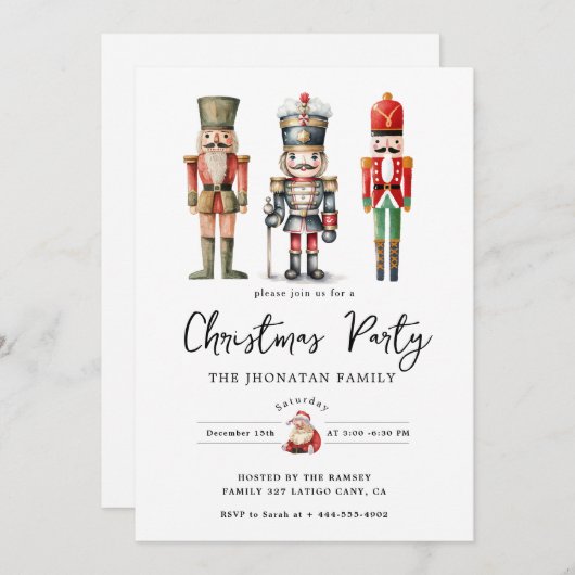 Christmas Nutcracker Isolated Kaart (Voorkant / Achterkant)