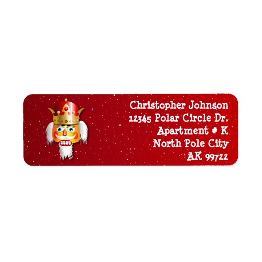 Christmas Nutcracker King Etiket (Voorkant)
