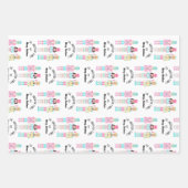 Christmas Nutcracker Pastel Personalized Name Inpakpapier Vel (Voorkant 2)