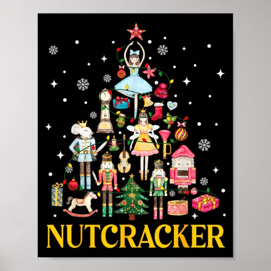 Christmas Nutcracker Squad Ballet Dance Women Kid Poster (Voorkant)